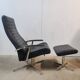 Fauteuil lounge et ottoman vintage