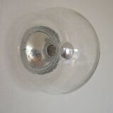 Glass wall lamp from the 60s/70s Glashütte Limburg