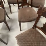 Suite de sept chaises en acajou massif XIX siècle