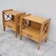 Paire de table de chevets Ateliers Saint sabin en chêne 1950