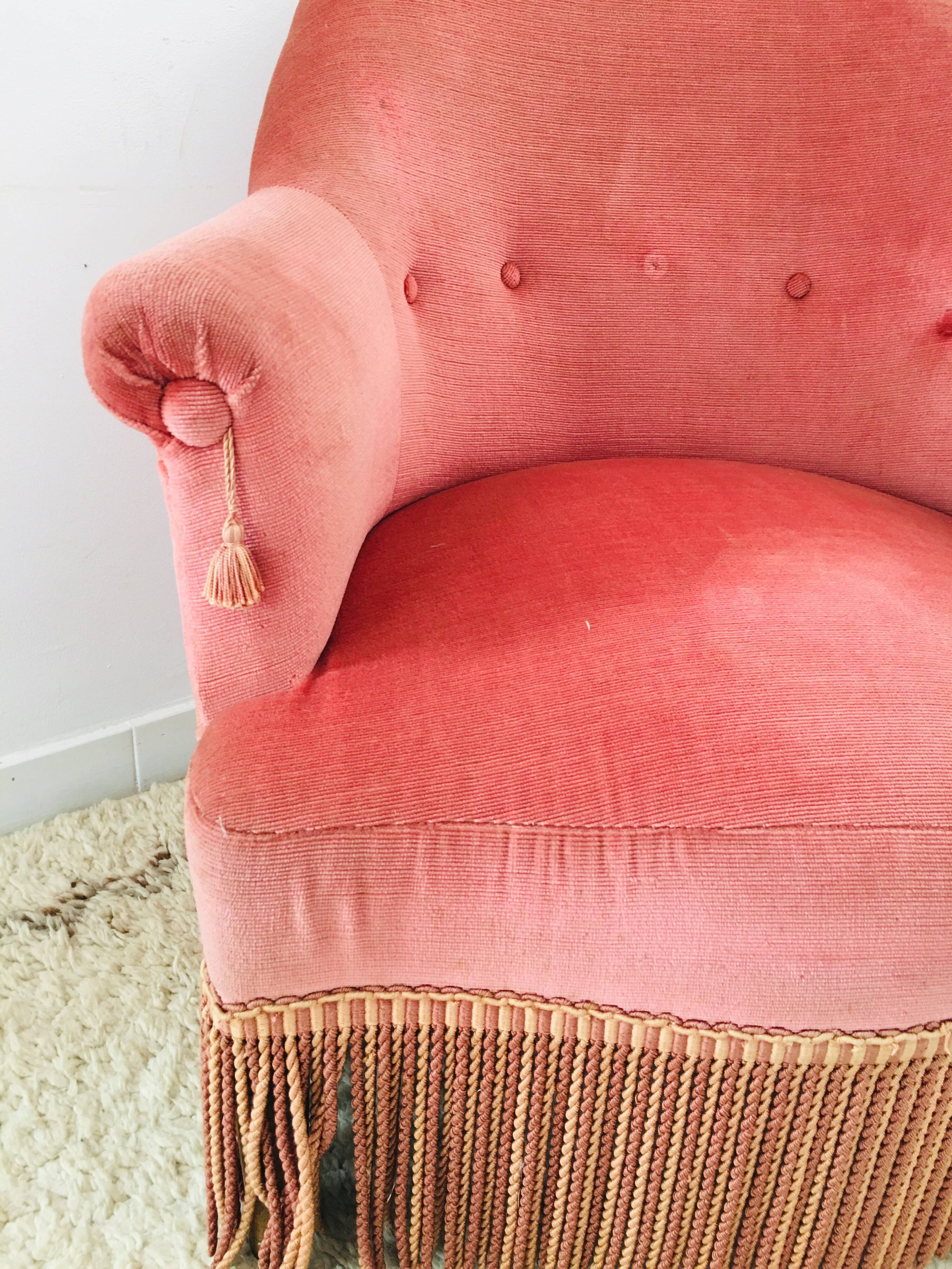 Pink armchair
