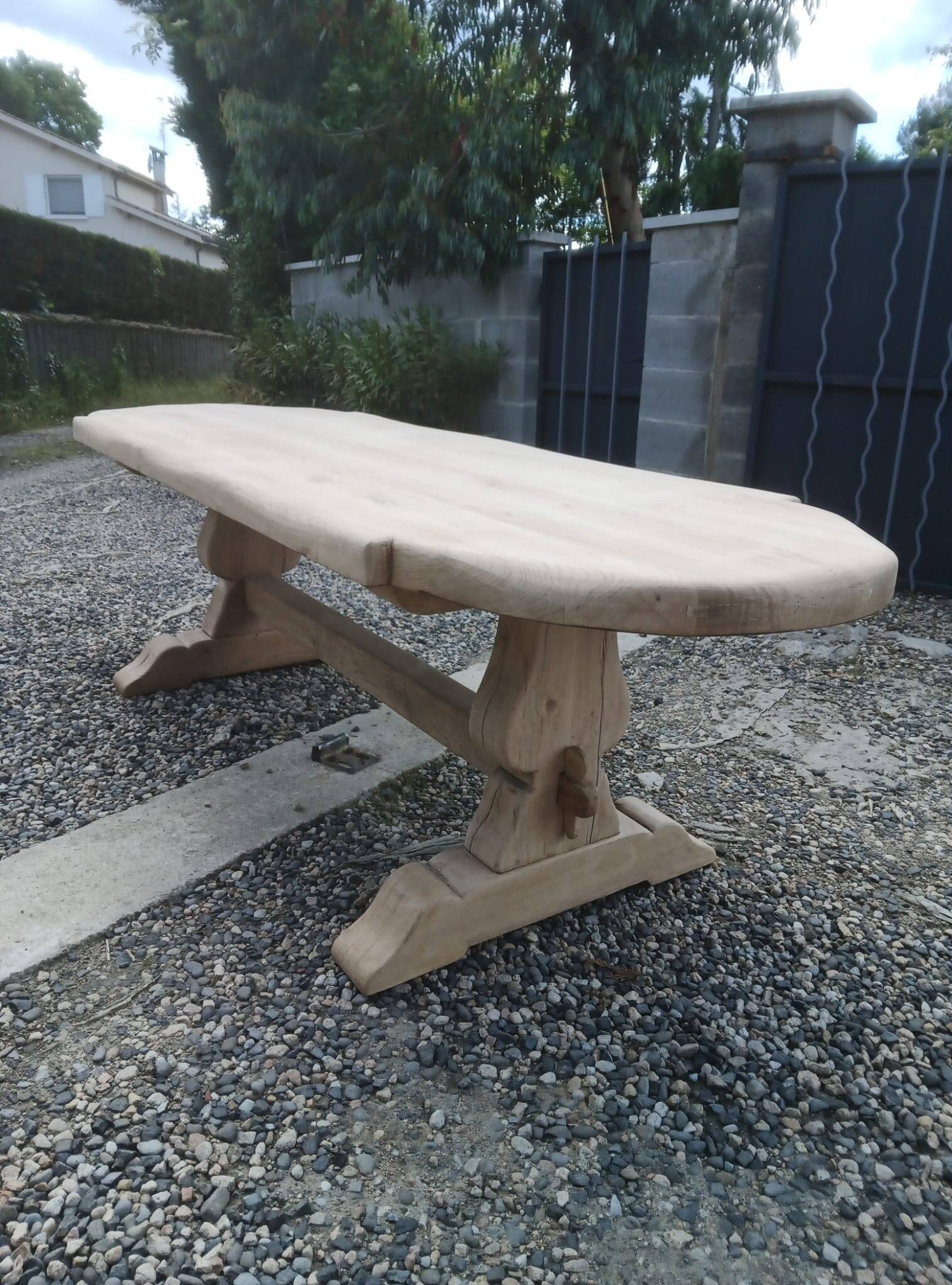 Large monastery table made of solid oak.