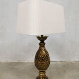 Lampe de table ananas vintage français laiton