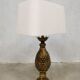 Vintage French brass pineapple table lamp ananas