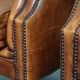 Ensemble de 2 fauteuils club en cuir de mouton