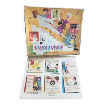 Lotto type game - "The game of savoir-vivre" Fernand Nathan 60' 70' vintage