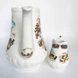 Cafetière faïence anglaise et son pot à lait