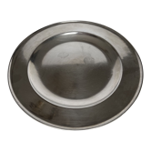 Circular pewter dish