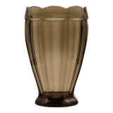 Vintage smoked glass vase
