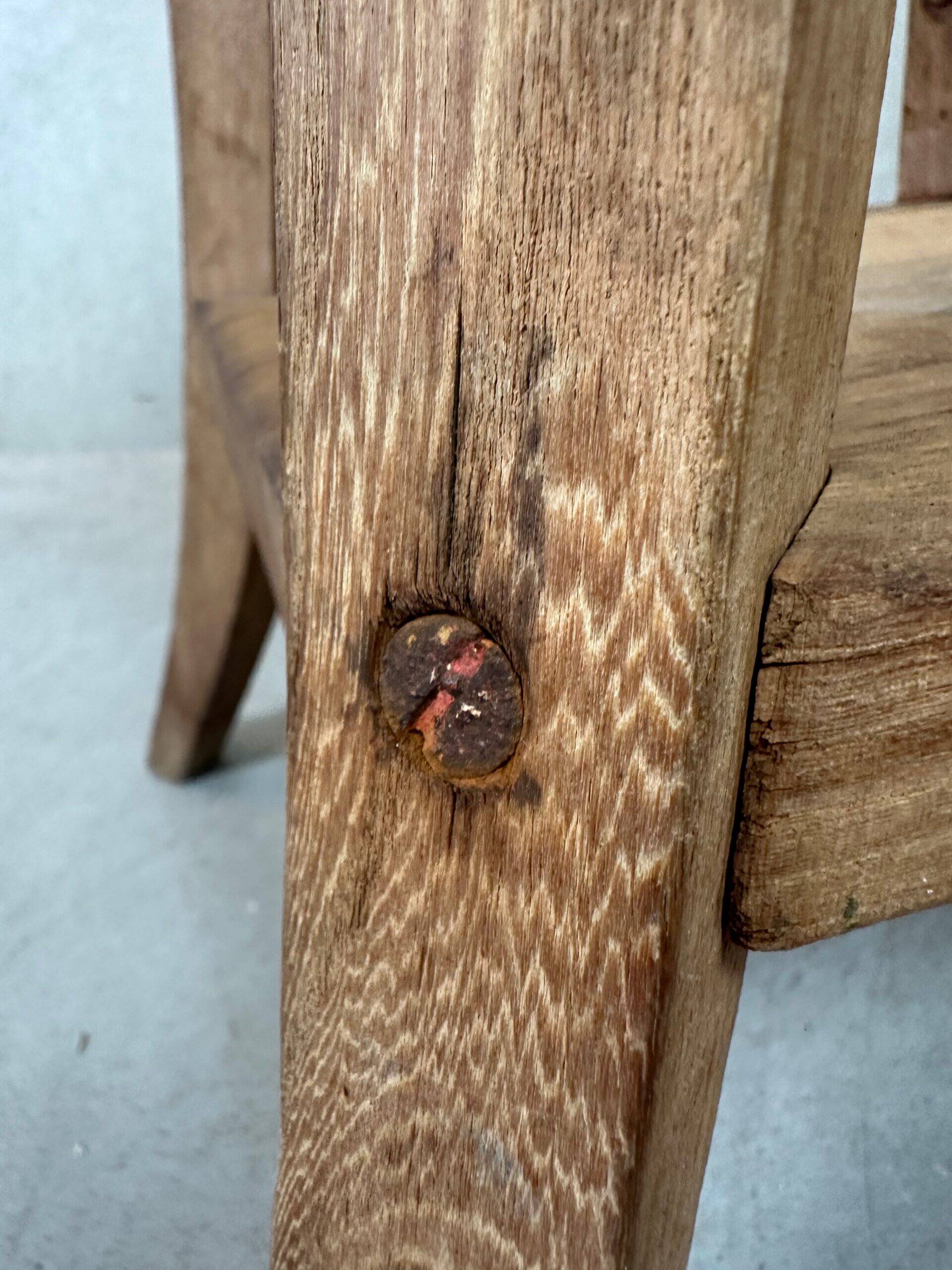 Old round side table