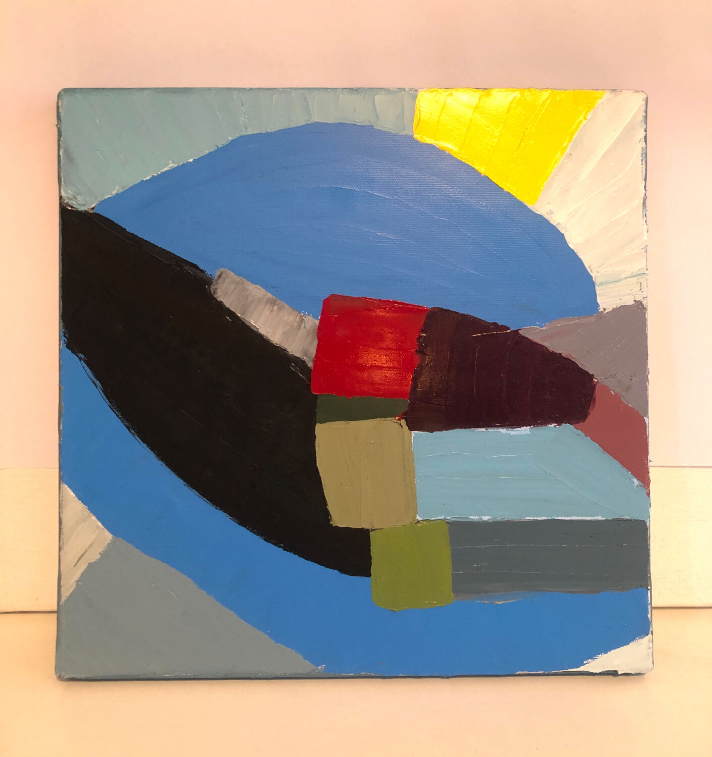 Abstract Blue Knife Oil Painting