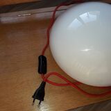 Opaline vintage round bedside lamp