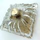 Pair large vintage architectonic wall lamps, 60s, glass