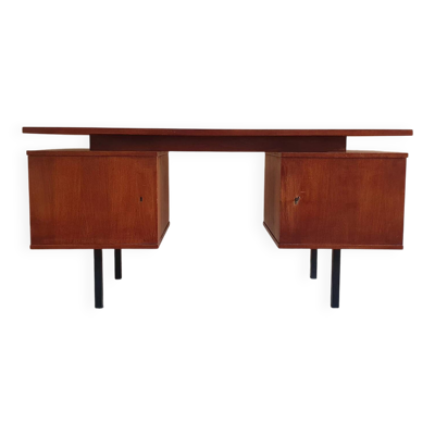 Bureau rare HH de Klerk & ZN des années 1960 avec attributs d'origine et plateaux. HH De Klerk and Sons