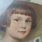 Portrait of a child with a bouquet