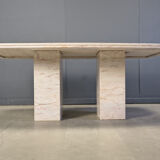 Table à manger en marbre vintage, années 1970