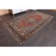 Vintage Turkish Oushak Handmade Wool Cotton Red Area Rug 110x227