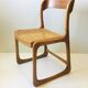 Set de 6 chaises traîneau cannées baumann, années 60