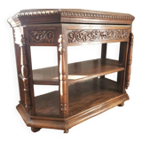 Solid wood marble console / server