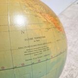 Large vintage backlit globe or world map