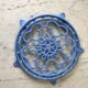Cast iron coaster painted sky blue early twentieth century