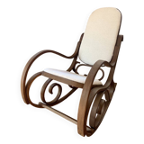 White terry fabric rocking chair