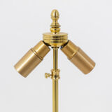 Pair of white and bronze porcelain lamps, circa 1880