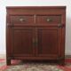 Antique painted 2  door cabinet qith 2  drawers, 1910
