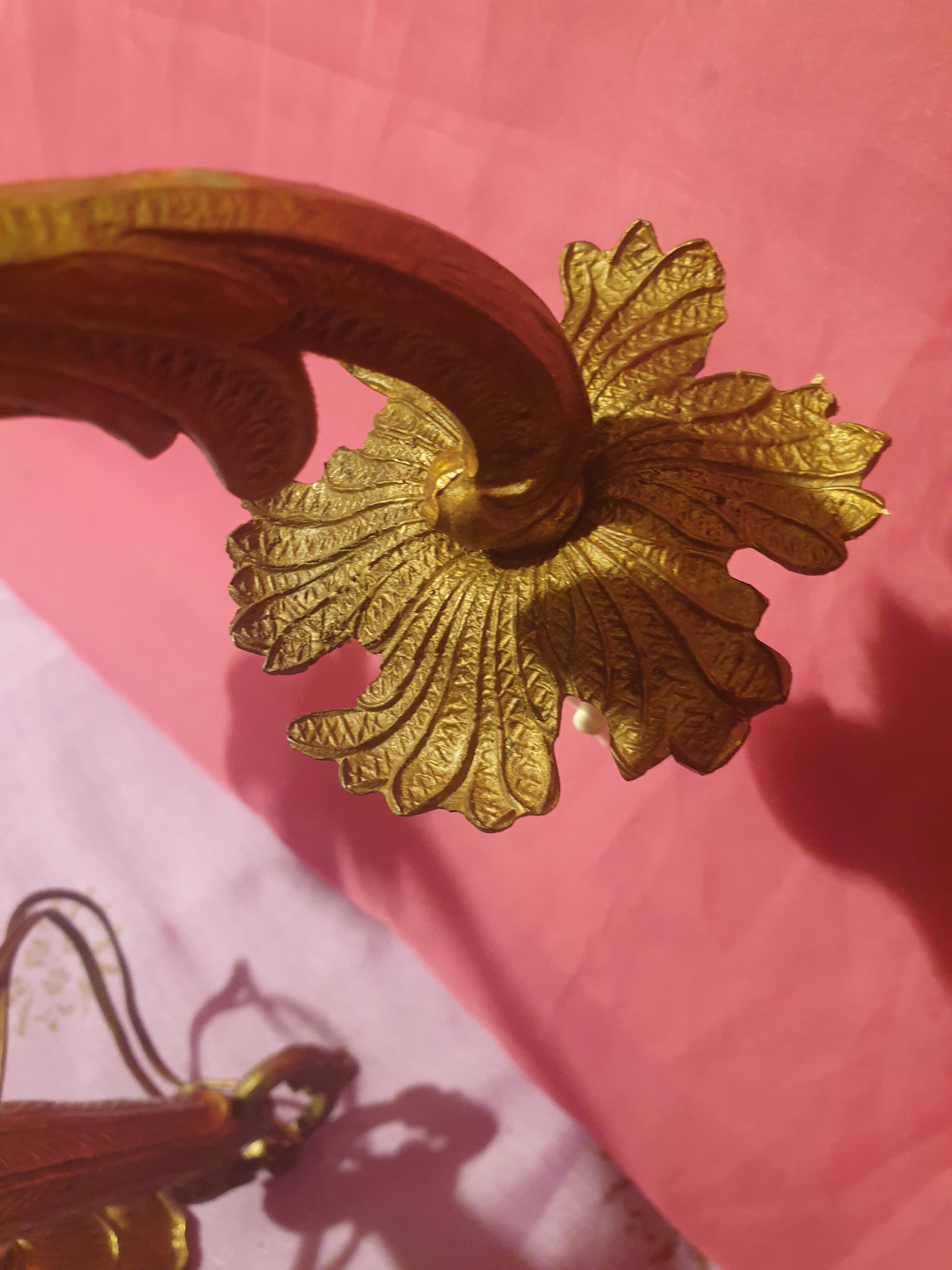 Louis XV style 5-light bronze chandelier