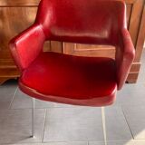 Red armchair 60s in skai