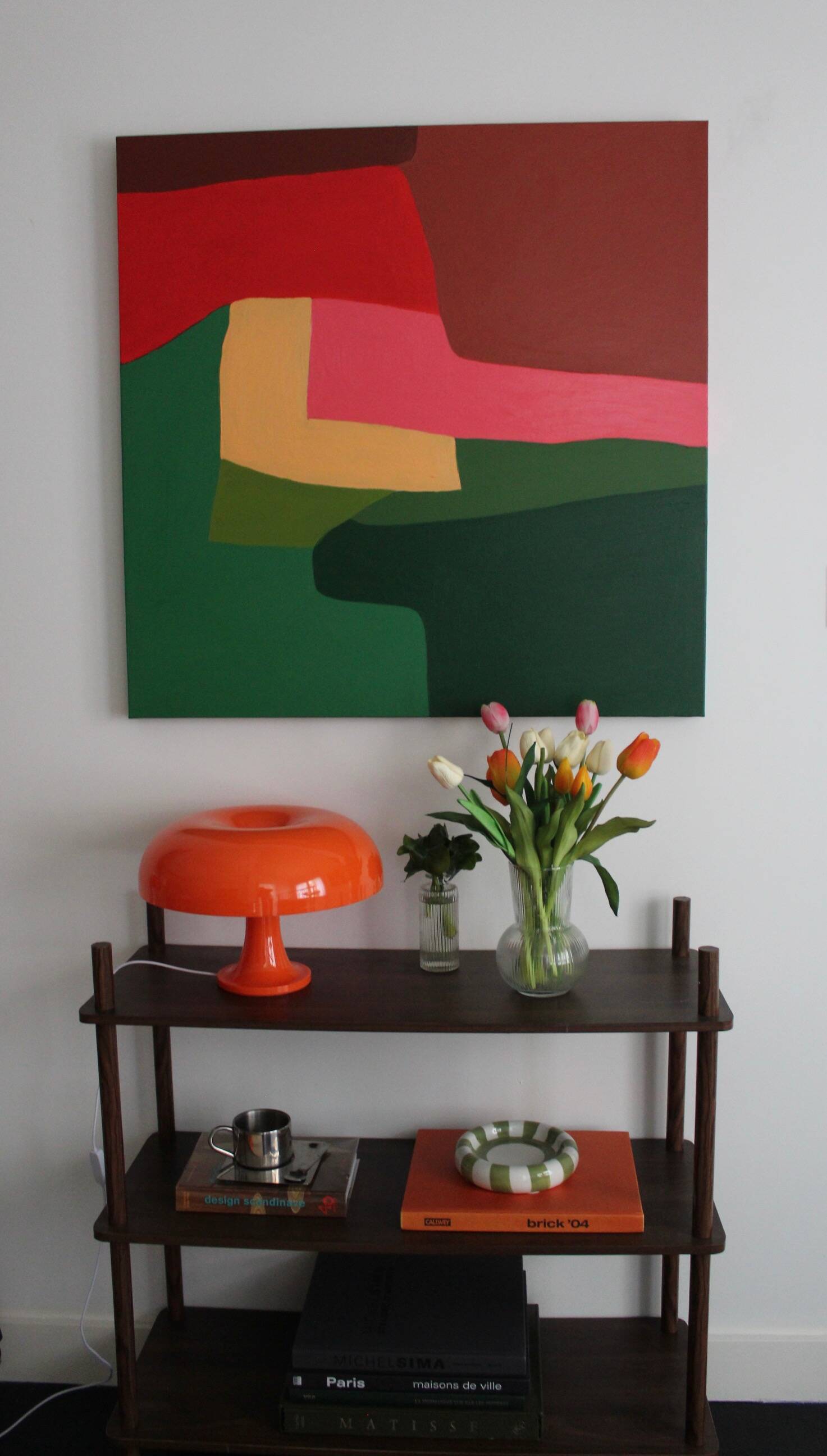 Abstract coloured canvas "Rhapsody" 80x80cm