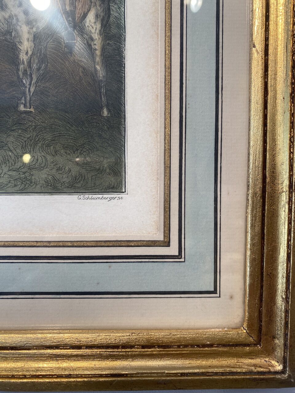 Gravure Chasseurs égarés début XX siècle