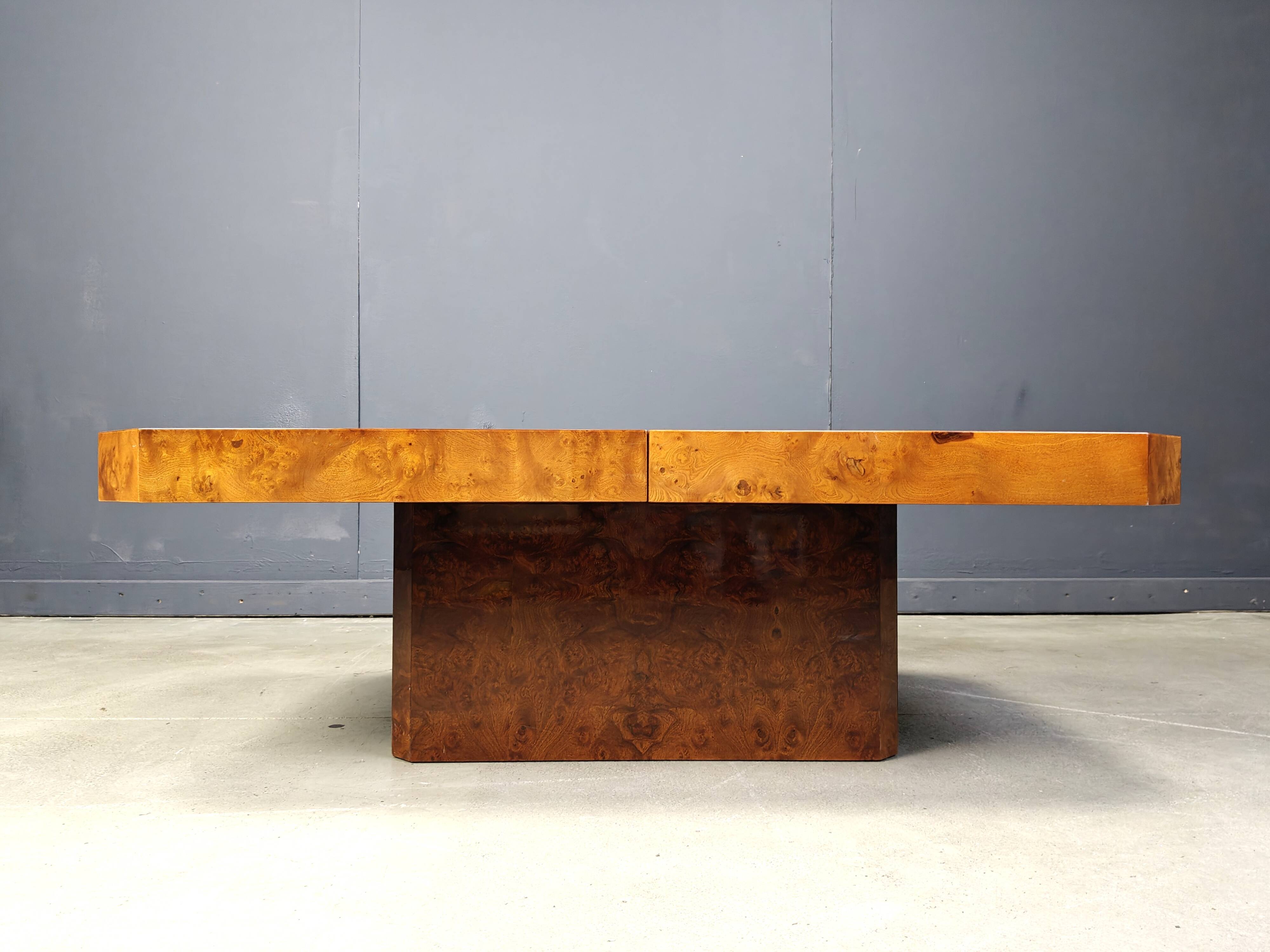 Hollywood regency hidden bar coffee table, 1970s