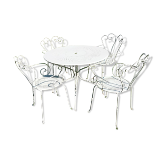 Wrought iron garden furniture