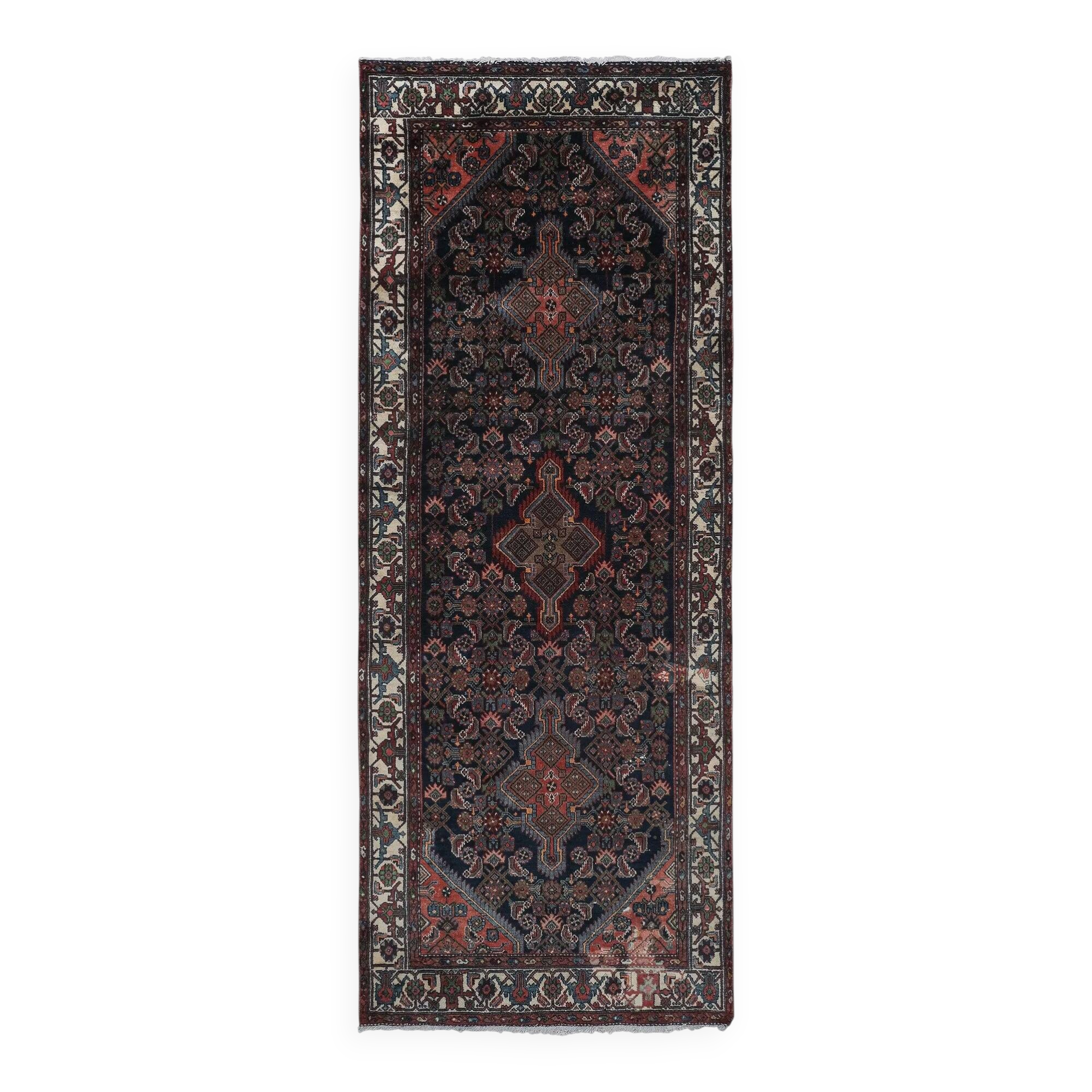 Vintage Turkish hallway rug 121x317 cm