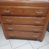 Old vintage chest of drawers Scandinavian compass feet