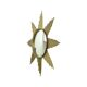 Large Starburst Sunburst Mirror Convex Gold Metal