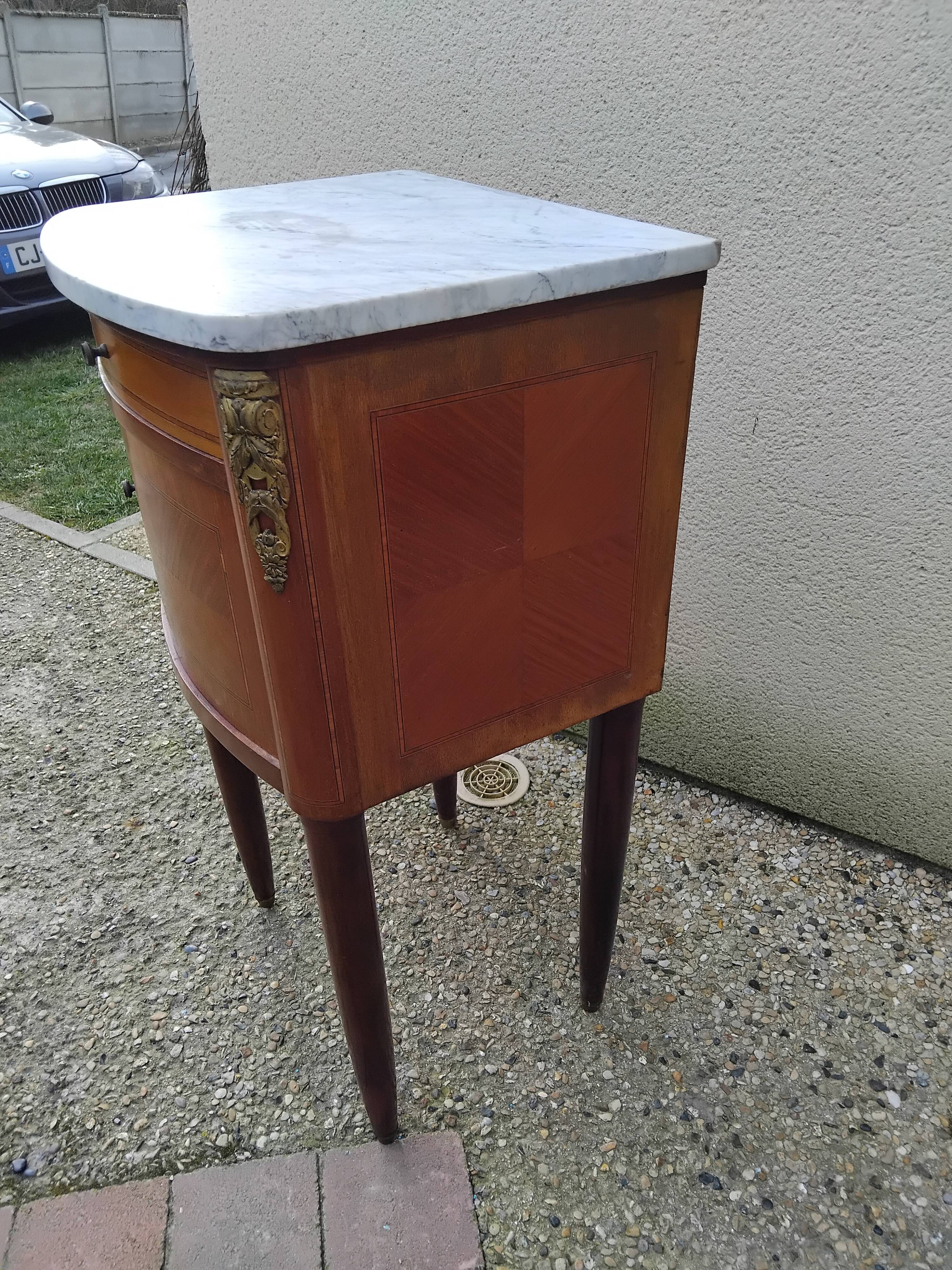 Antique vintage Louis XVI bedside table