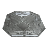 Octagonal glass ashtray