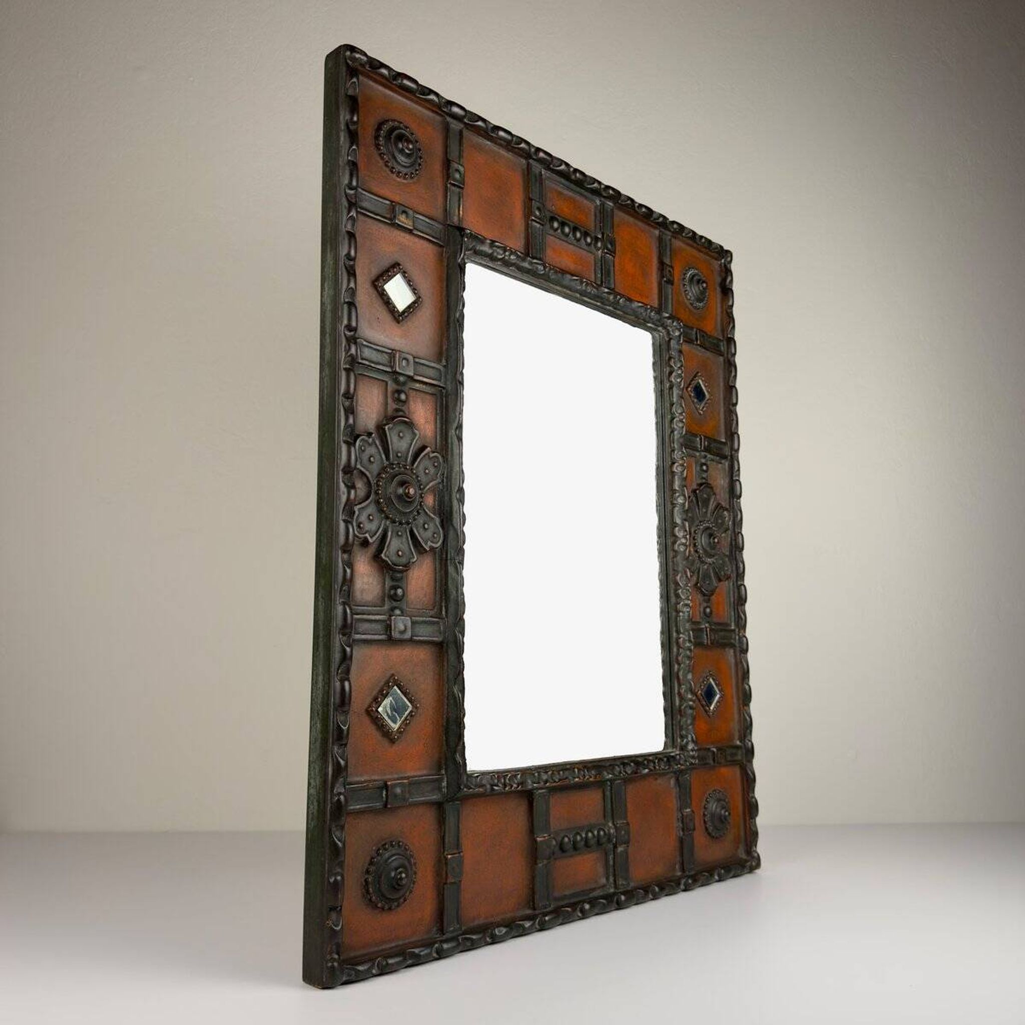 Vintage wall mirror by Palladio, Italy, 1960s