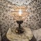 Pair of Italian bedside lamps by Targetti – Amber Glass and Brass