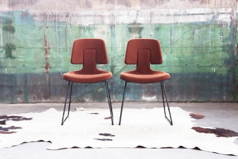Herman Miller chair in brown wool, 1970s