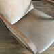 Velvet and wood armchair