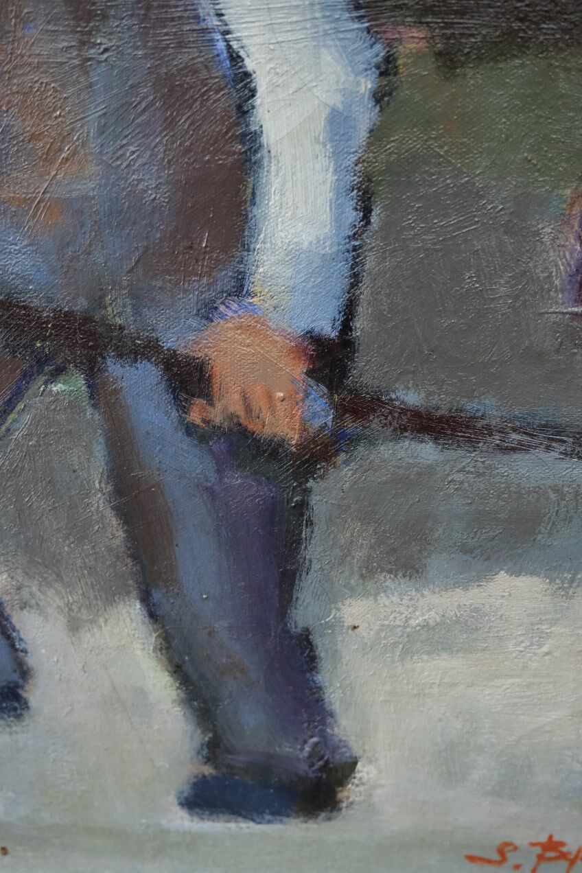 Swedish Artist, Figurative Modern Painting, 1951, Oil on Canvas, Framed