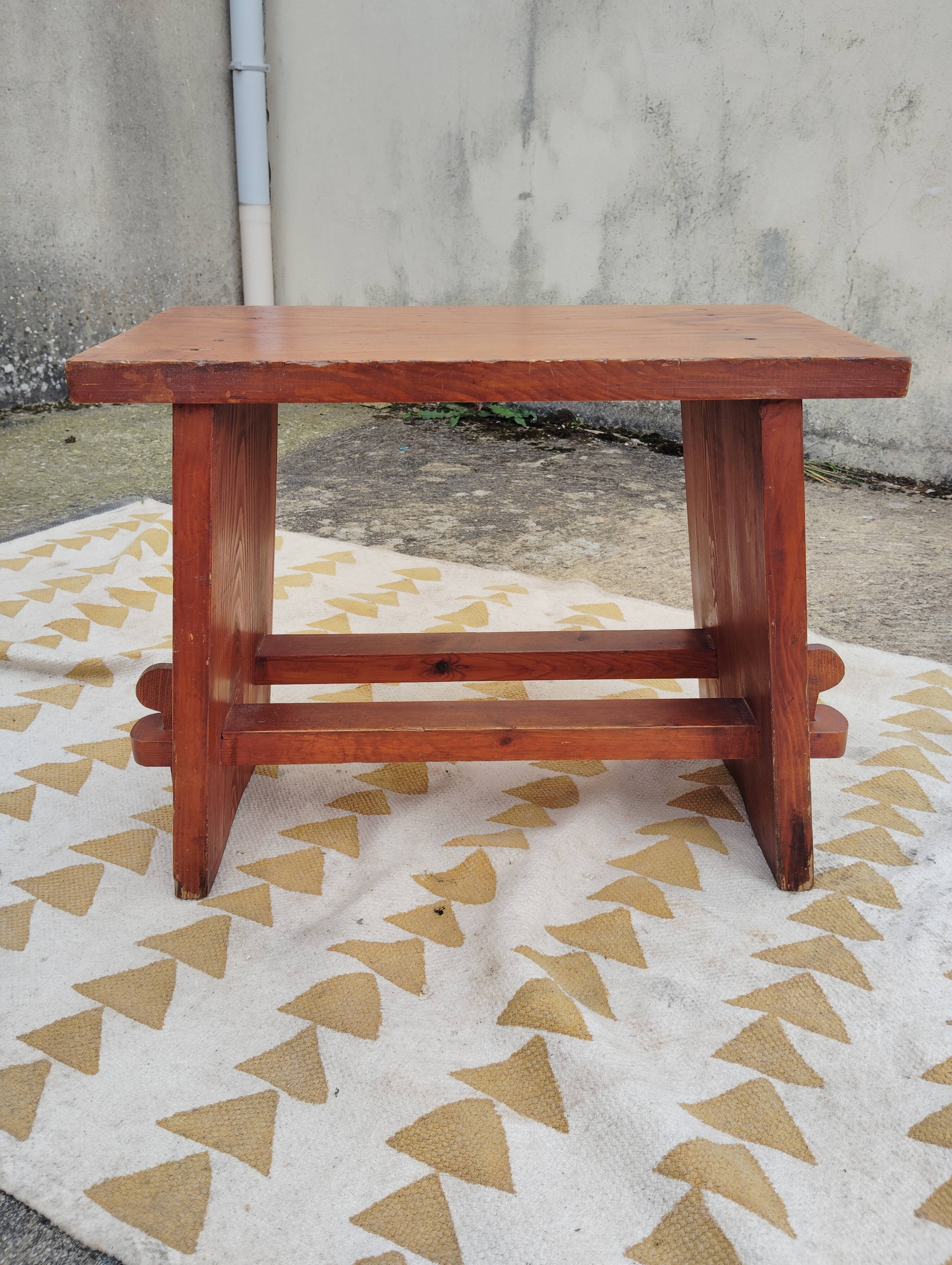 Small solid wood painter's bench