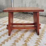 Small solid wood painter's bench