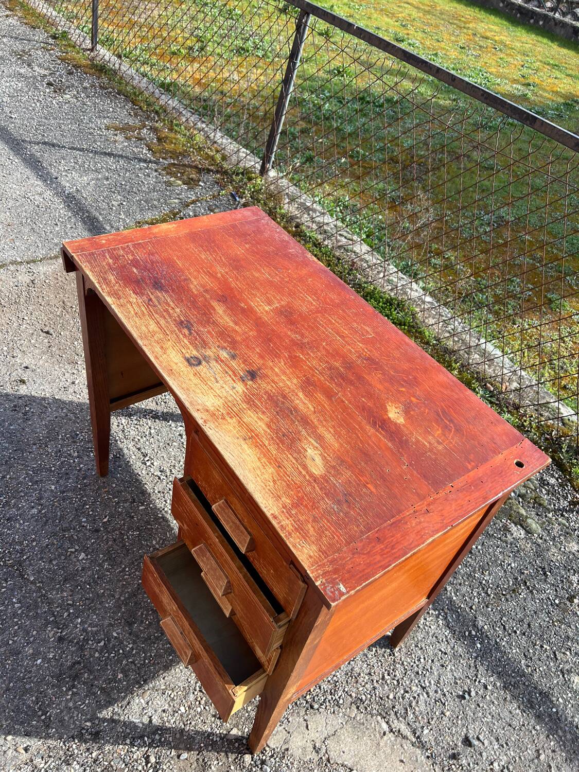 Bureau en bois vintage