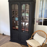 Black display bookcase