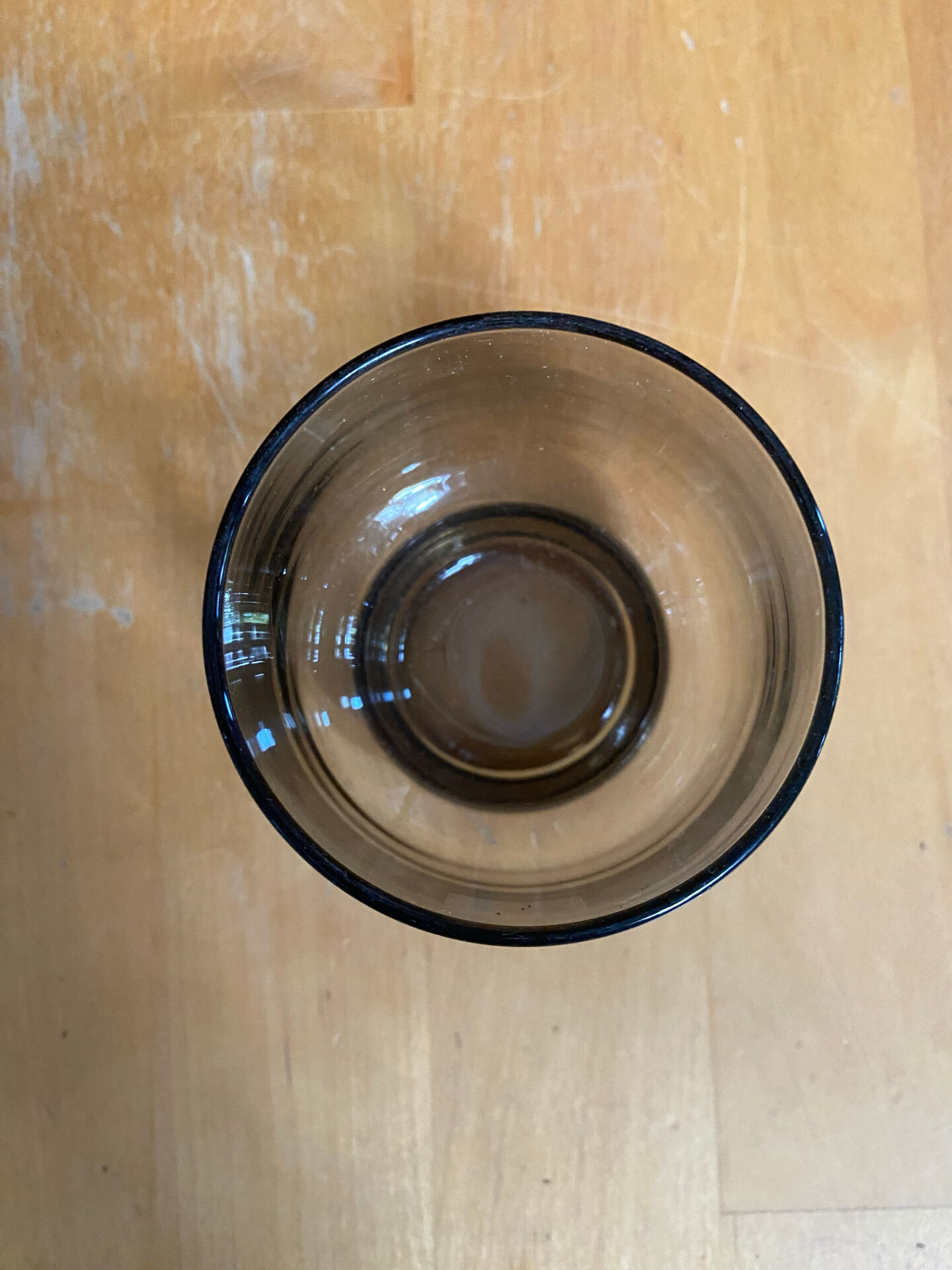 Set of 6 luminarc glasses grey smoke 1970s vintage #e395