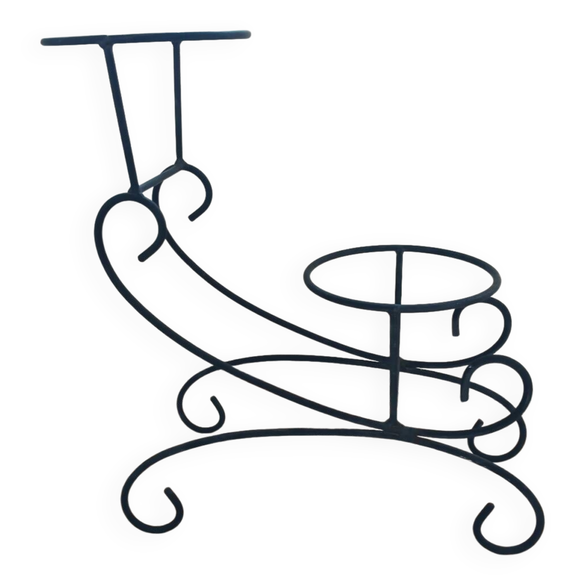 Antique wrought iron plant stand